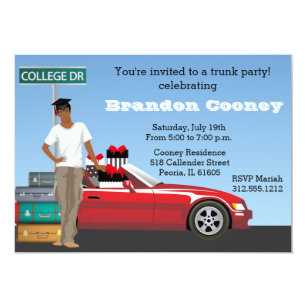 Trunk Celebration Invites Zazzle image relating to Printable Trunk Party Games called Trunk Occasion Invites Zazzle